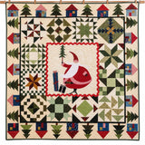 Woodland Santa Christmas Village Quilted Blanket