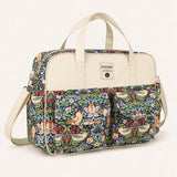 Vintage Bird & Strawberry – Multifunctional Tote Bag with Spacious Storage for Travel & Everyday Use