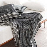 Geometric Knit Throw Blanket & Pillow Cover Set