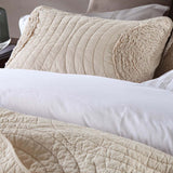 Neutral Textured Circles Quilted 3-Piece Bedding Set
