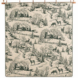 Winter Woodland Toile Quilted 3-Piece Bedding Set