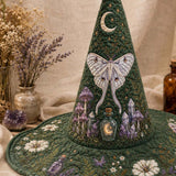 H.PAI Moonlit Butterfly Mystic Garden Quilted Witch Hat