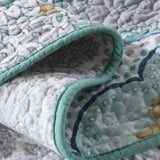 Bohemian Mandala Floral Print Quilted 3‑Piece Bedding Set
