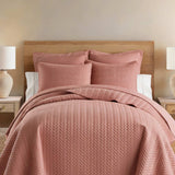 3-Piece Herringbone Quilted Coverlet Set