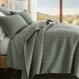 3-Piece Herringbone Quilted Coverlet Set