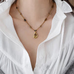 Vintage natural tiger eye necklace