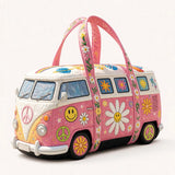 Hippie Peace Quilted Duffle Bag