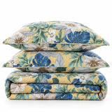Tropical Botanical Garden 100% Cotton Quilted Bedding Set