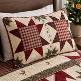 Christmas Star Patchwork Quilted 3-Piece Bedding Set