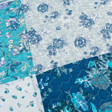 Blue Cottage Patchwork Quilted 3-Piece Bedding Set