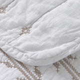 Ivory Nomad Geometric Quilted 3-Piece Bedding Set