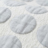 Dusty Blue Polka Dot Embossed Quilted Bedspread Cotton Puff Quilt Blanket