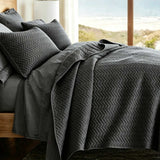 3-Piece Herringbone Quilted Coverlet Set
