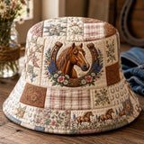Western Horse Quilted Bucket Hat