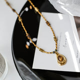 Vintage natural tiger eye necklace