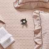 Petite Bow Ruffle Quilted 3-Piece Bedding Set