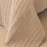 Solid 100% Cotton Bed Cover 3‑Piece Set Quilted