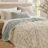 Sea Life Adventure Green 100% Cotton Gauze Soft Puff Blanket