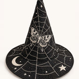 Moonlit Butterfly Celestial Gothic Handcrafted Quilted Witch Hat