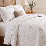 Medallion Elegance Quilted 3-Piece Bedding Set