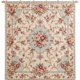 Vintage Botanical Rose Floral Quilted 3-Piece Bedding Set