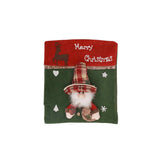 3D Plush Figure Christmas Dining Chair Covers, Merry Christmas Letter Chair Back Slipcovers for Xmas Table Decor