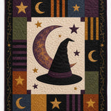 Celestial Witch Hat Patchwork Quilted Blanket