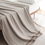 Geometric Knit Throw Blanket & Pillow Cover Set