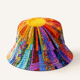 Hippie Boho Sun Quilted Bucket Hat