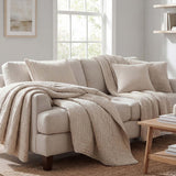 Solid Color Quilted 3‑Piece Bedding Set