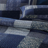 Indigo Heritage Patchwork Quilted 3-Piece Bedding Set