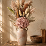 Blush Pink Hydrangea Pampas Dried Flower Bouquet