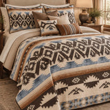 Southwestern Geometric Stripe Quilted 3-Piece Bedding Set