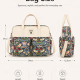 Vintage Bird & Strawberry – Multifunctional Tote Bag with Spacious Storage for Travel & Everyday Use