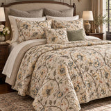 Vintage Botanical Floral Quilted 3-Piece Bedding Set