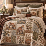 Woodland Deer Botanical Quilted 3-Piece Bedding Set