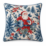 Vintage Santa & Plaid Christmas Quilted Pillow Covers 2-Piece Set