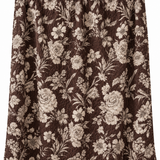 Mocha Vintage Floral Quilted 3-Piece Bedding Set
