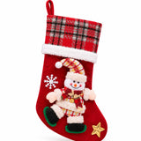 Festive Christmas Character Plaid Stockings