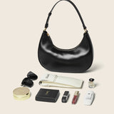 Hpai Crescent Bag In Leather - Black