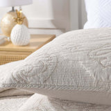 Damask Quilted 3-Piece Bedding Set