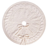 Cable Knit Christmas Tree Skirt