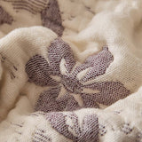 Vintage Floral 100% Cotton Gauze Soft Puff Blanket