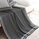 Geometric Knit Throw Blanket & Pillow Cover Set