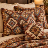 Southwestern Geometric Patchwork Quilted 3-Piece Bedding Set