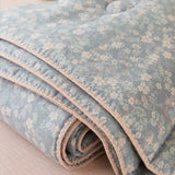 Botanical Floral 100% Cotton 4-Piece Summer Bedding Set – Breathable Cooling Comforter, Flat Sheet & 2 Pillowcases