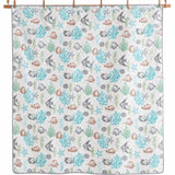 Coastal Sea Life Seashell & Coral Quilted 3-Piece Bedding Set