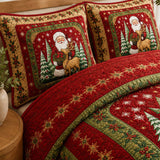 North Pole Express Quilted Bedding Set
