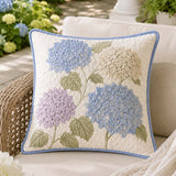 Hydrangea Flower Quilted Pillow Case