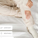 3-Piece Herringbone Quilted Coverlet Set